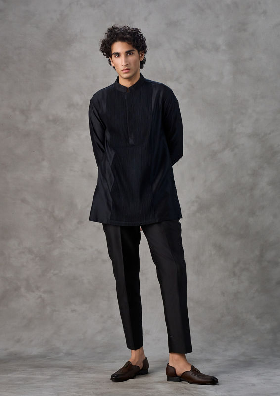 Twamev Men Black Elegance Indo Western