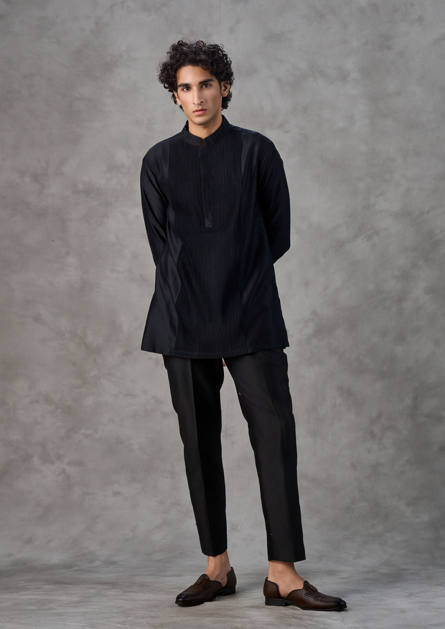 Twamev Men Black Elegance Indo Western