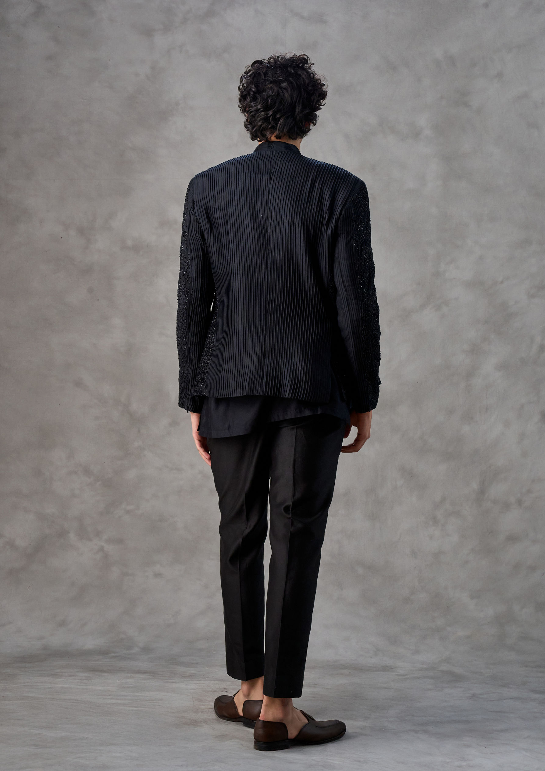 Twamev Men Black Elegance Indo Western