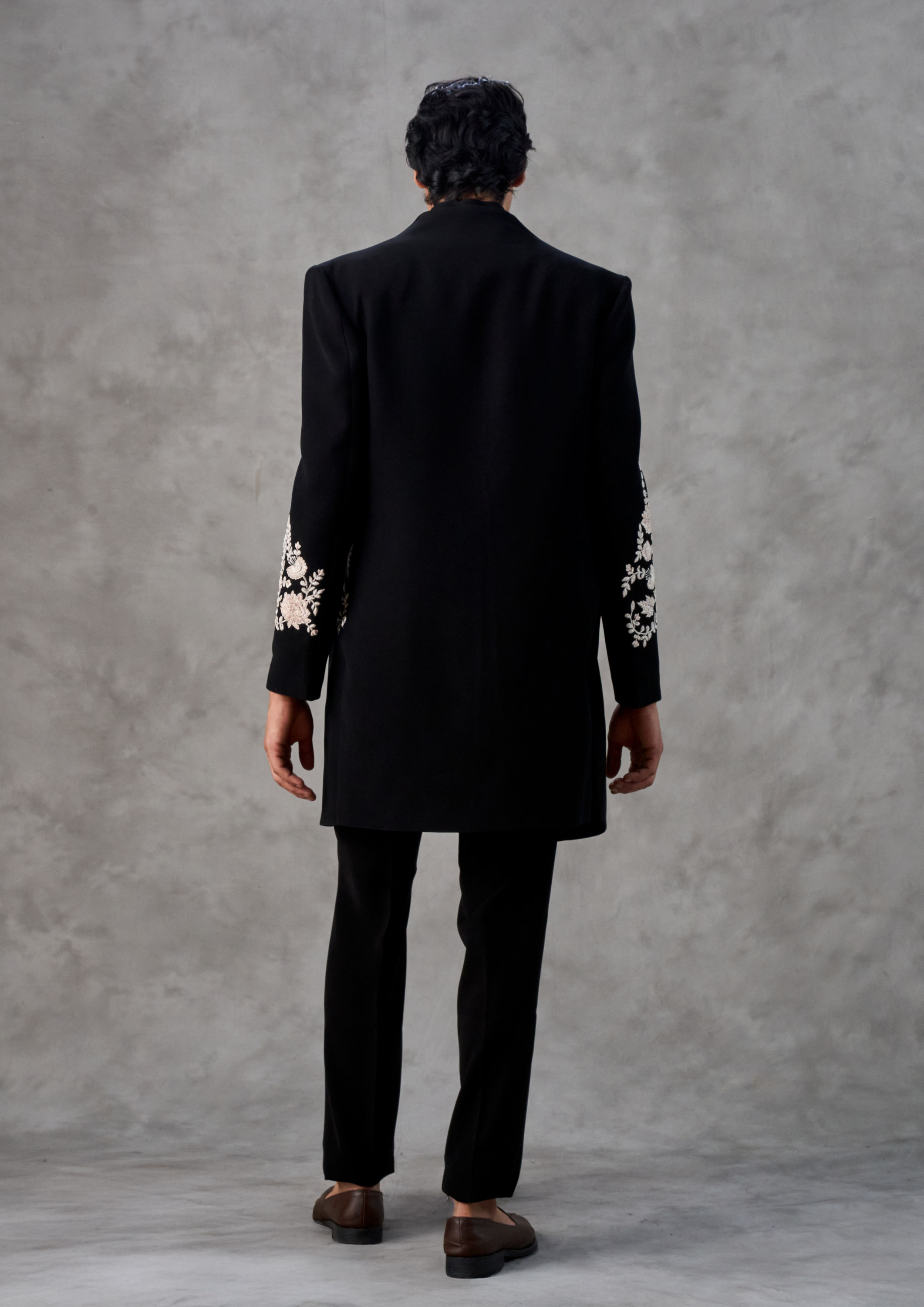 Twamev Men Black Majestic Creations Indo Western