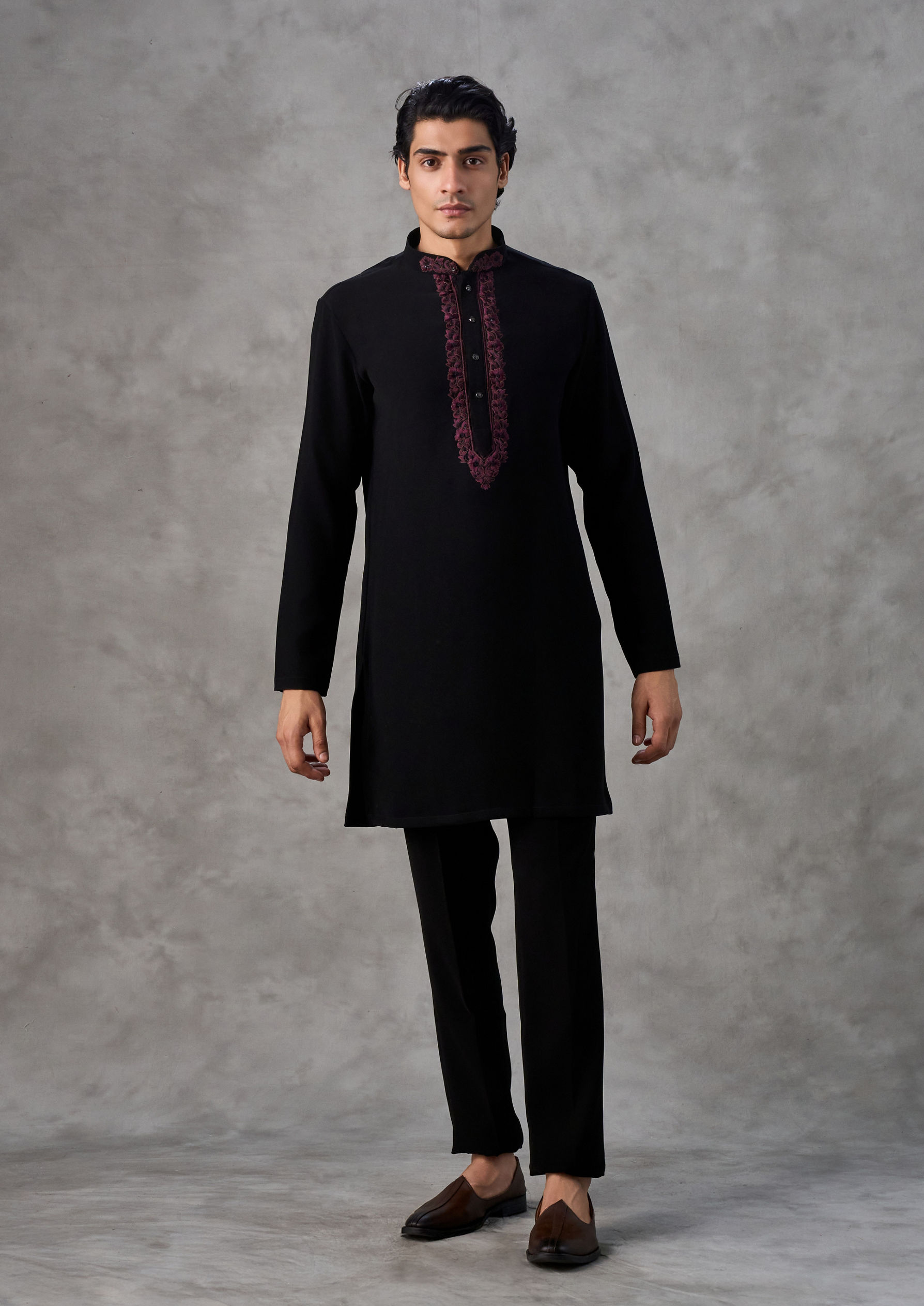 Twamev Men Black Elegance Indo Western