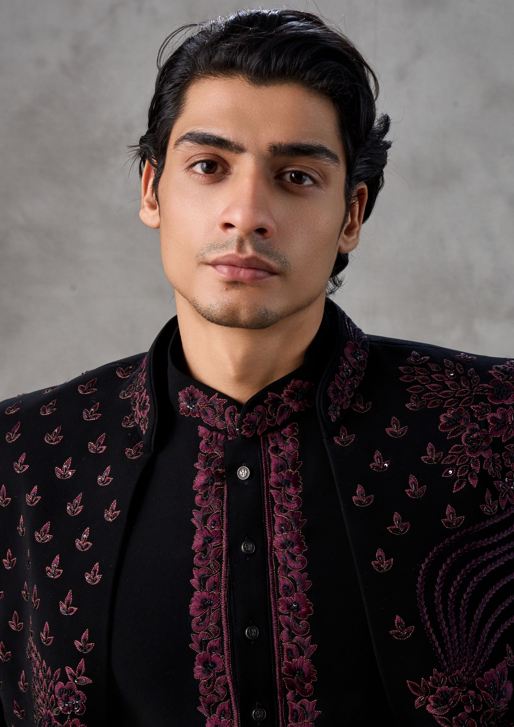 Twamev Men Black Elegance Indo Western