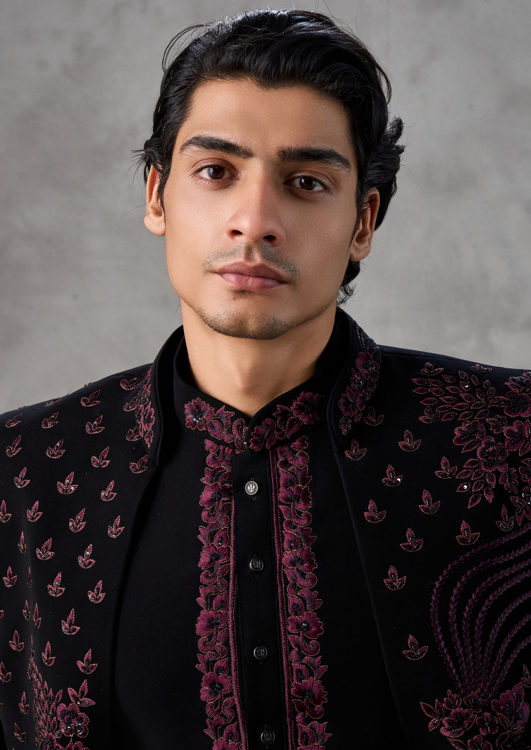 Twamev Men Black Elegance Indo Western