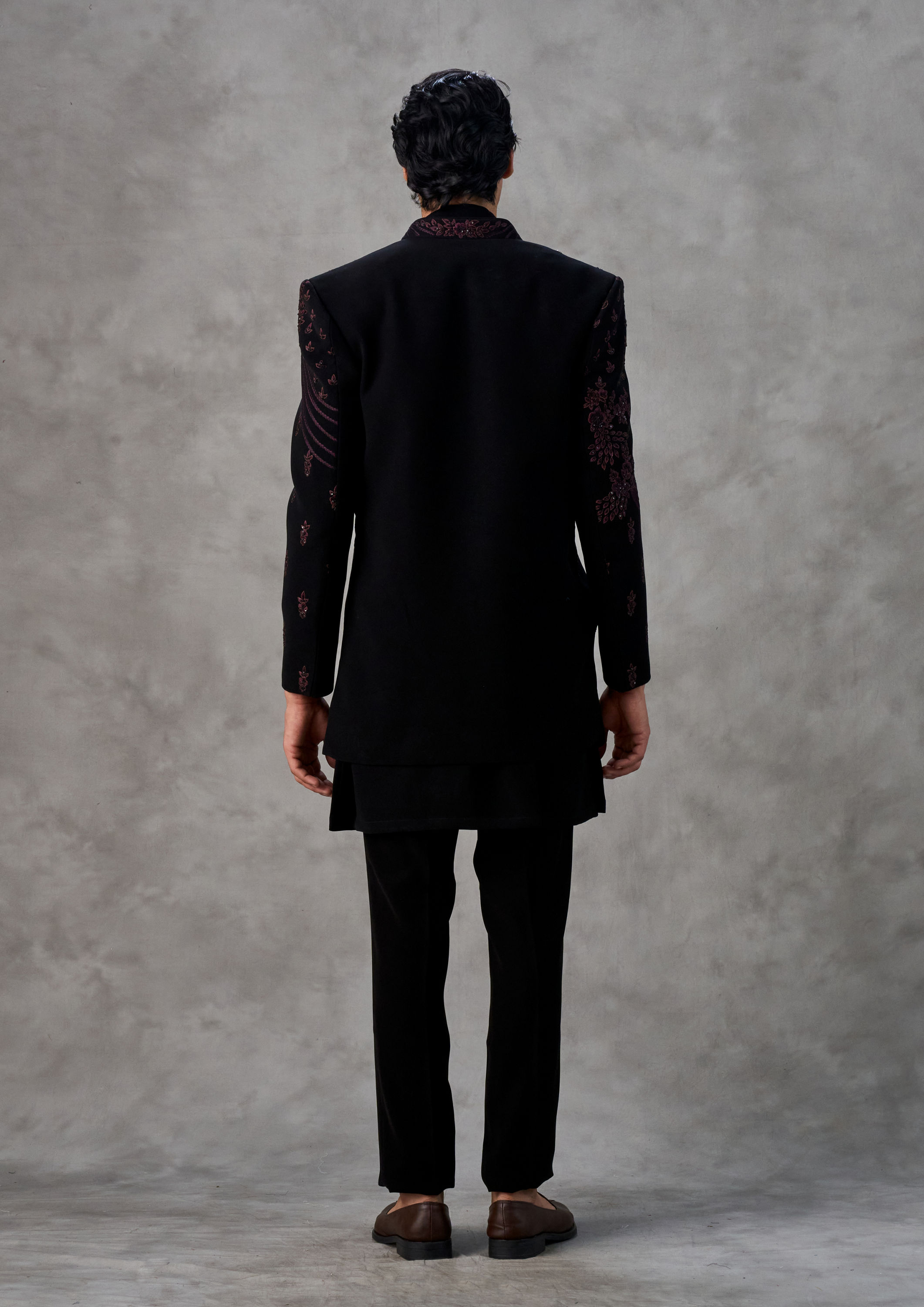 Twamev Men Black Elegance Indo Western