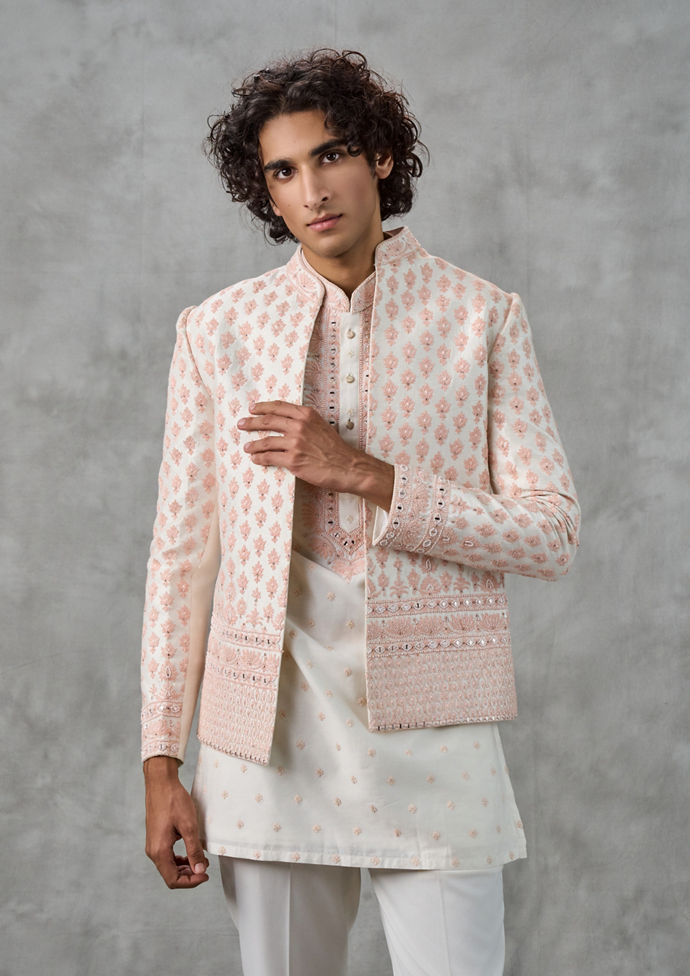 Twamev Men Sublime Cream Elegance Indo Western