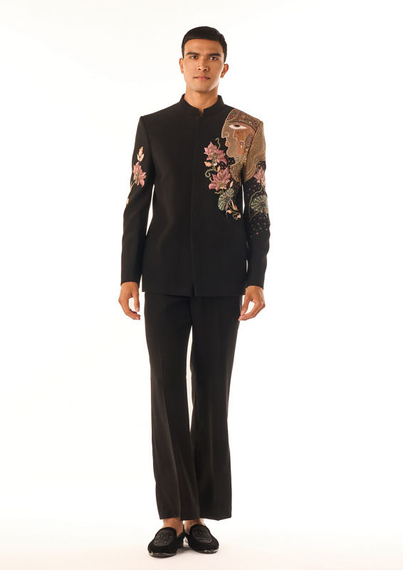 Twamev Men Artistry Panelled Indo-Western Set