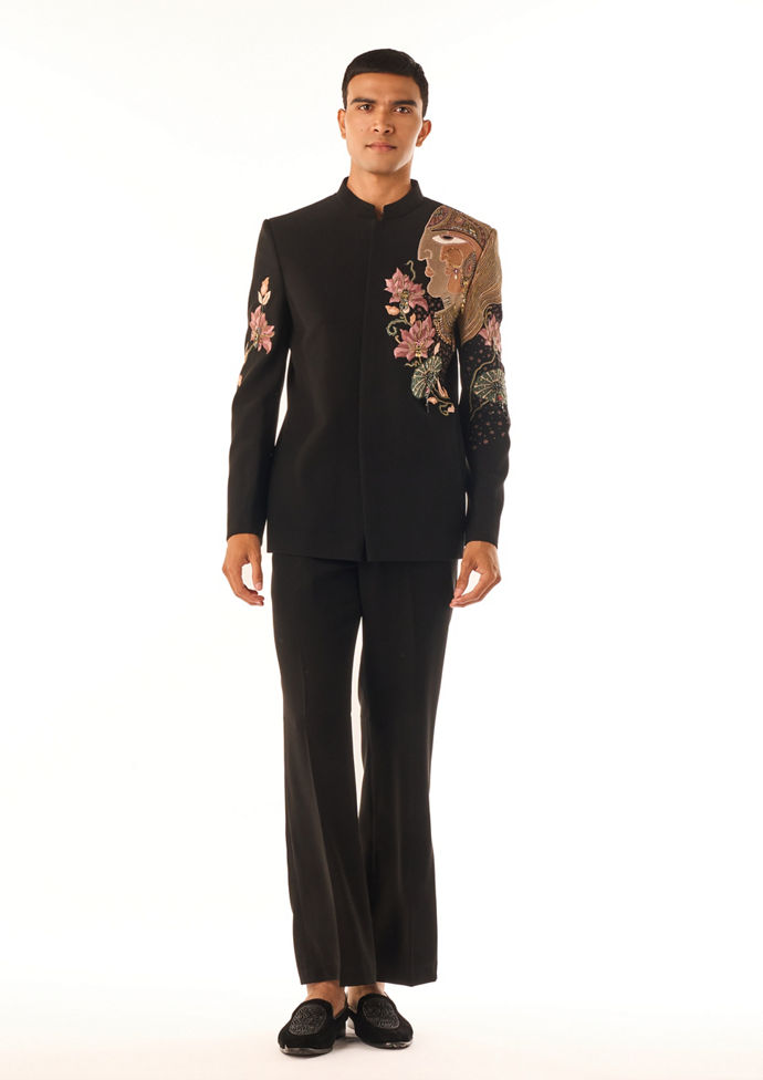 Twamev Men Artistry Panelled Indo-Western Set