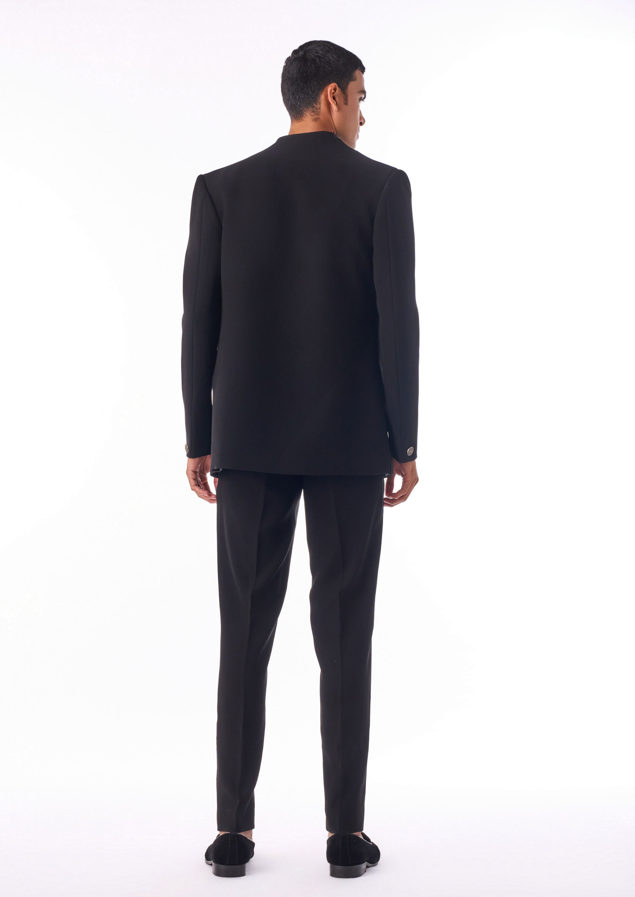 Twamev Men Black Beaded Indo-Western