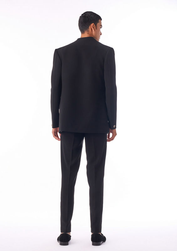 Twamev Men Black Beaded Indo-Western