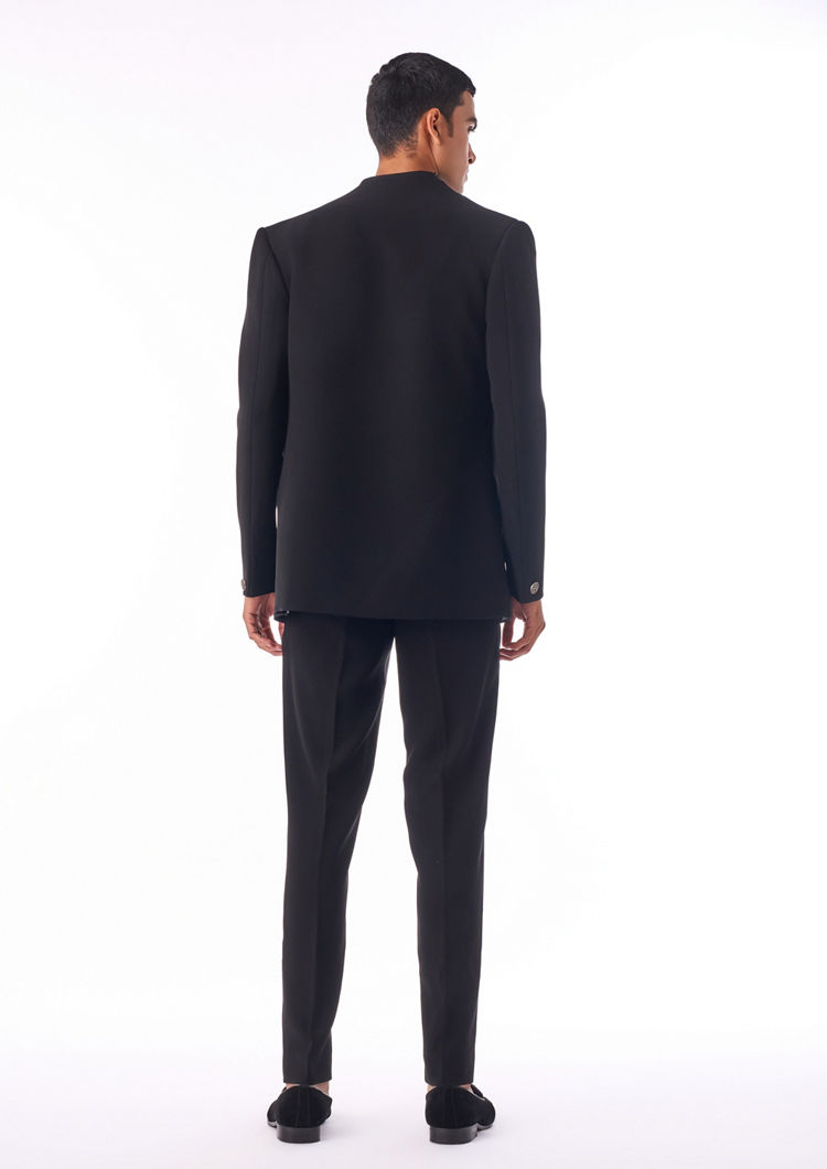 Twamev Men Black Beaded Indo-Western
