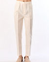 Manyavar Men Cream Blended Cotton Kurta Jacket Set with Embroidery