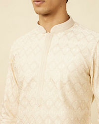Twamev Men Opulent Cream Kurta Set