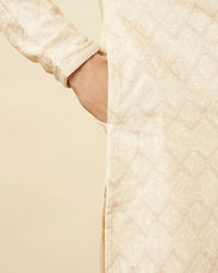 Twamev Men Opulent Cream Kurta Set