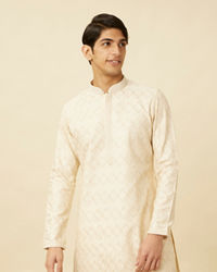 Twamev Men Opulent Cream Kurta Set