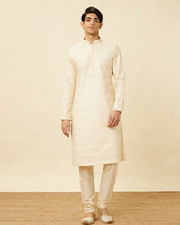Twamev Men Opulent Cream Kurta Set