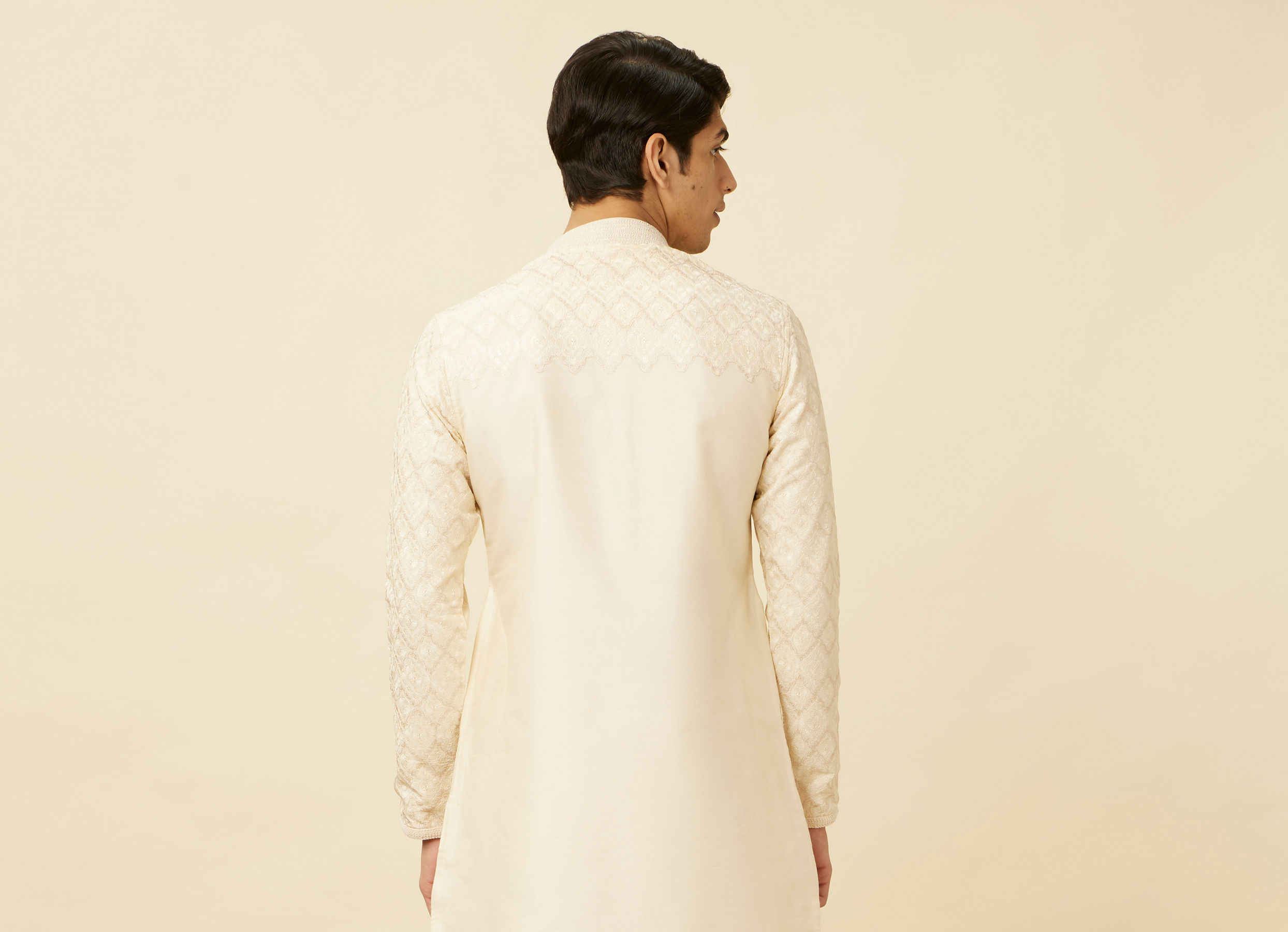 Twamev Men Opulent Cream Kurta Set