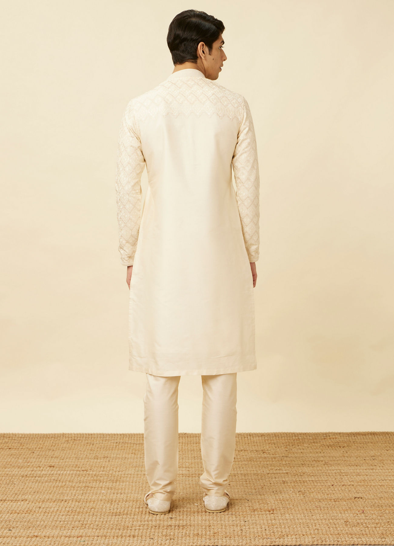 Twamev Men Opulent Cream Kurta Set