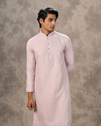 Twamev Men Pink Blended Viscose Kurta Churidar