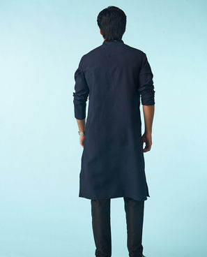 Diwas Men Elegant Dark Blue Kurta Pajama