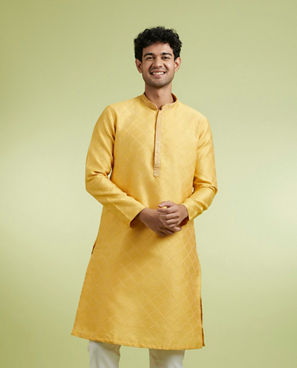 Diwas Men Mustard Yellow Radiance Kurta Pajama
