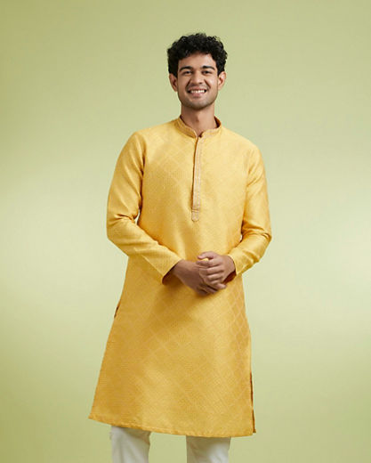 Diwas Men Mustard Yellow Radiance Kurta Pajama