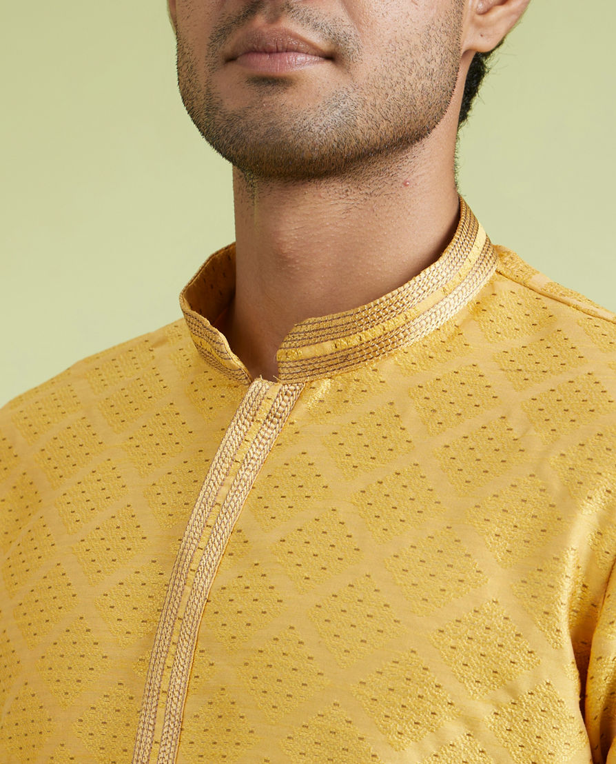 Diwas Men Mustard Yellow Radiance Kurta Pajama