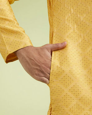 Diwas Men Mustard Yellow Radiance Kurta Pajama