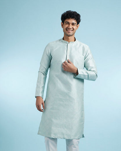 Diwas Men Light Blue Elegance Kurta Pajama Set