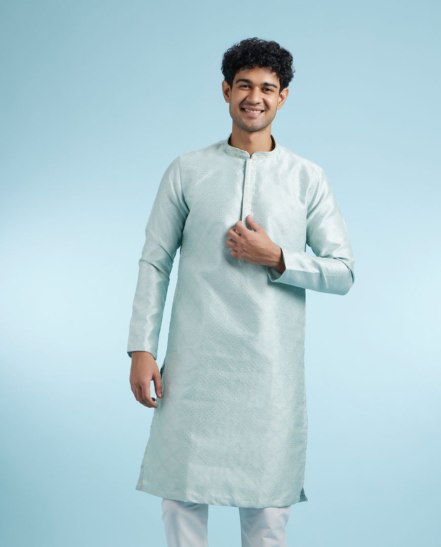 Diwas Men Light Blue Elegance Kurta Pajama Set