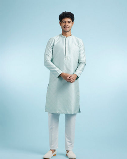 Diwas Men Light Blue Elegance Kurta Pajama Set