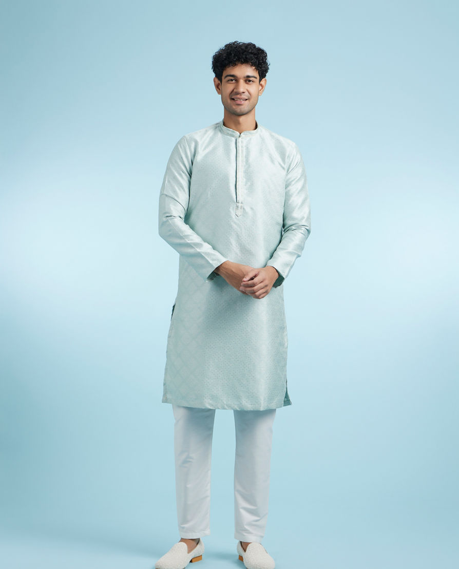 Diwas Men Light Blue Elegance Kurta Pajama Set
