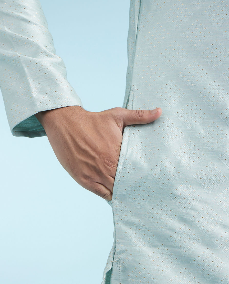 Diwas Men Light Blue Elegance Kurta Pajama Set