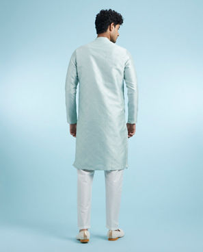 Diwas Men Light Blue Elegance Kurta Pajama Set