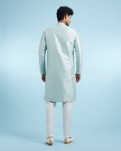 Diwas Men Light Blue Elegance Kurta Pajama Set