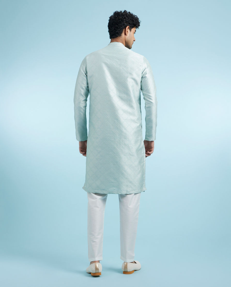 Diwas Men Light Blue Elegance Kurta Pajama Set