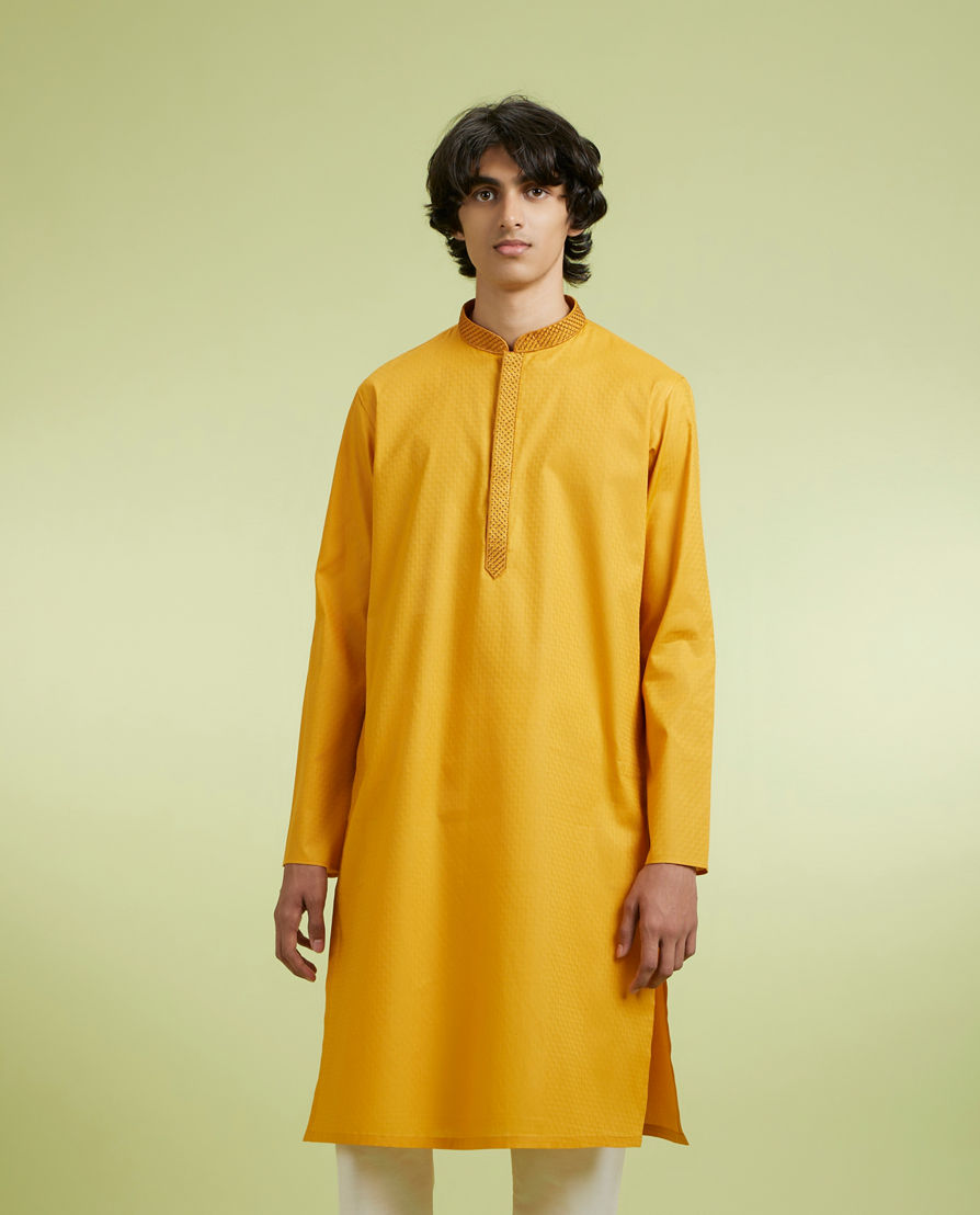 Diwas Men Mustard Delight Kurta Pajama