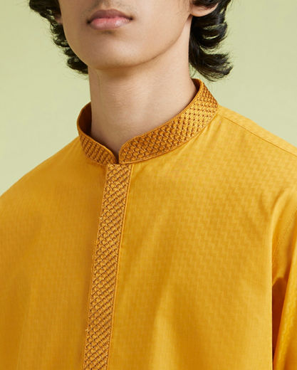 Diwas Men Mustard Delight Kurta Pajama