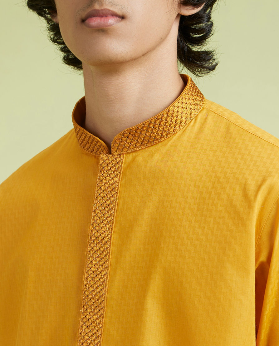 Diwas Men Mustard Delight Kurta Pajama
