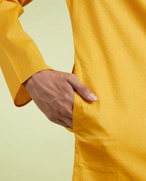 Diwas Men Mustard Delight Kurta Pajama