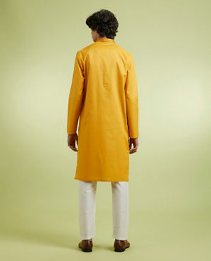 Diwas Men Mustard Delight Kurta Pajama