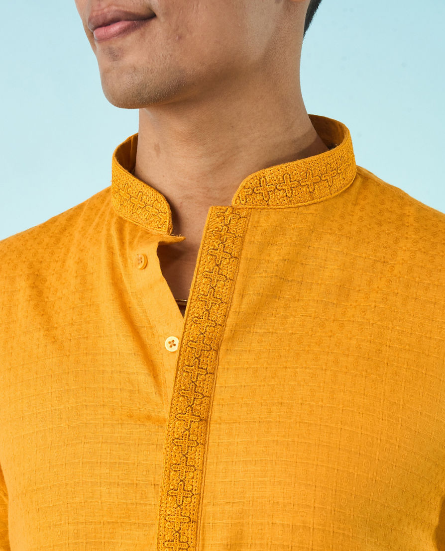 Diwas Men Mustard Delight Kurta Pajama
