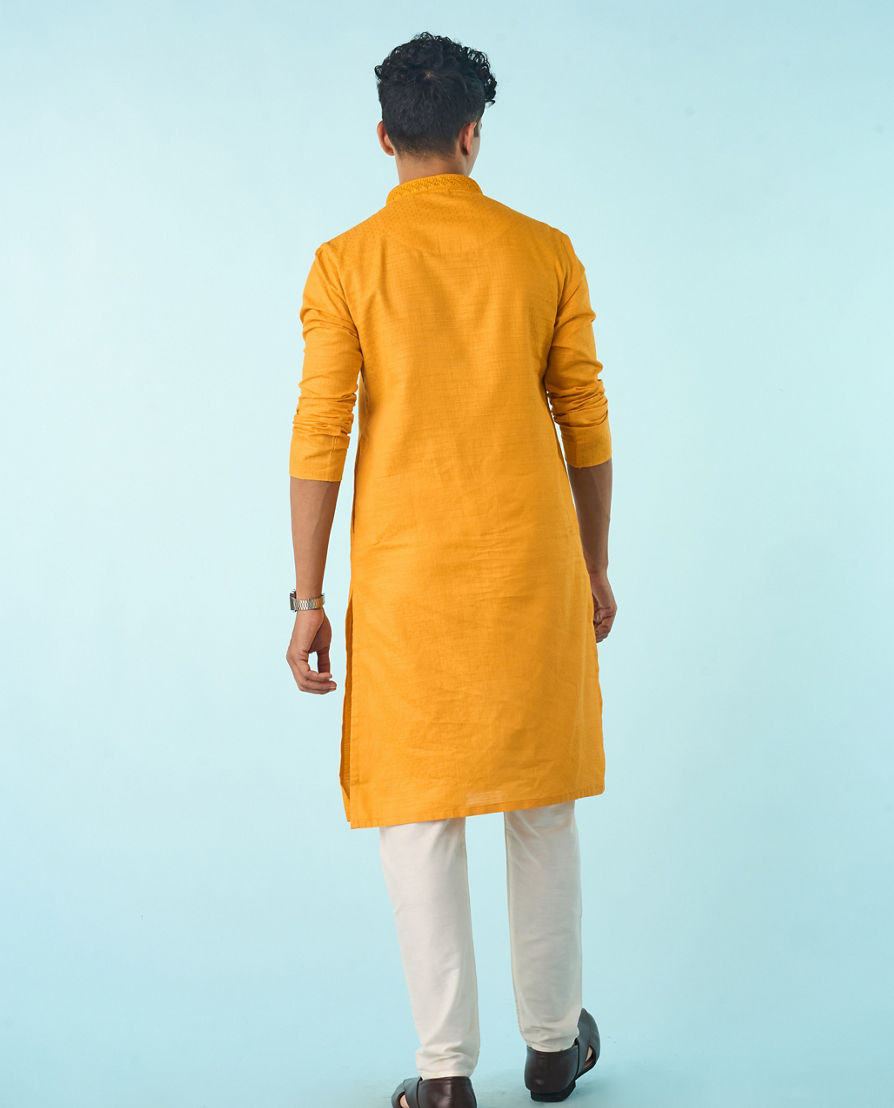Diwas Men Mustard Delight Kurta Pajama