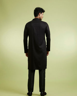 Diwas Men Black Elegance Kurta Pajama