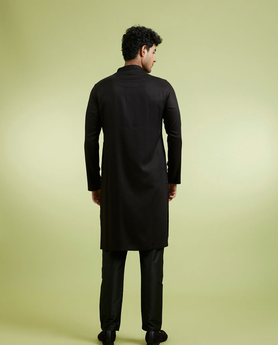 Diwas Men Black Elegance Kurta Pajama