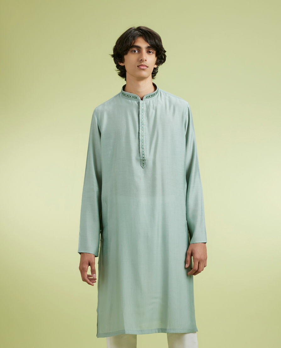 Diwas Men Elegant Green Kurta Pajama