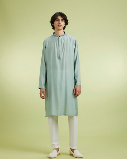 Diwas Men Elegant Green Kurta Pajama