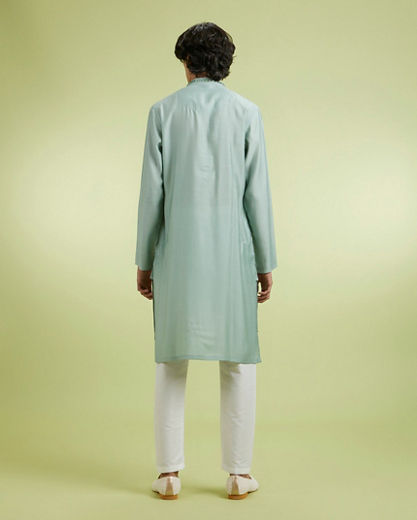 Diwas Men Elegant Green Kurta Pajama