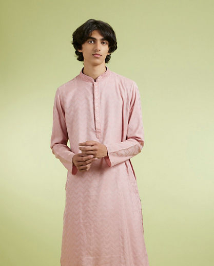 Diwas Men Peach Elegance Kurta Pajama