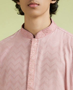 Diwas Men Peach Elegance Kurta Pajama