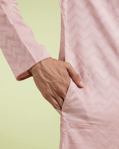 Diwas Men Peach Elegance Kurta Pajama